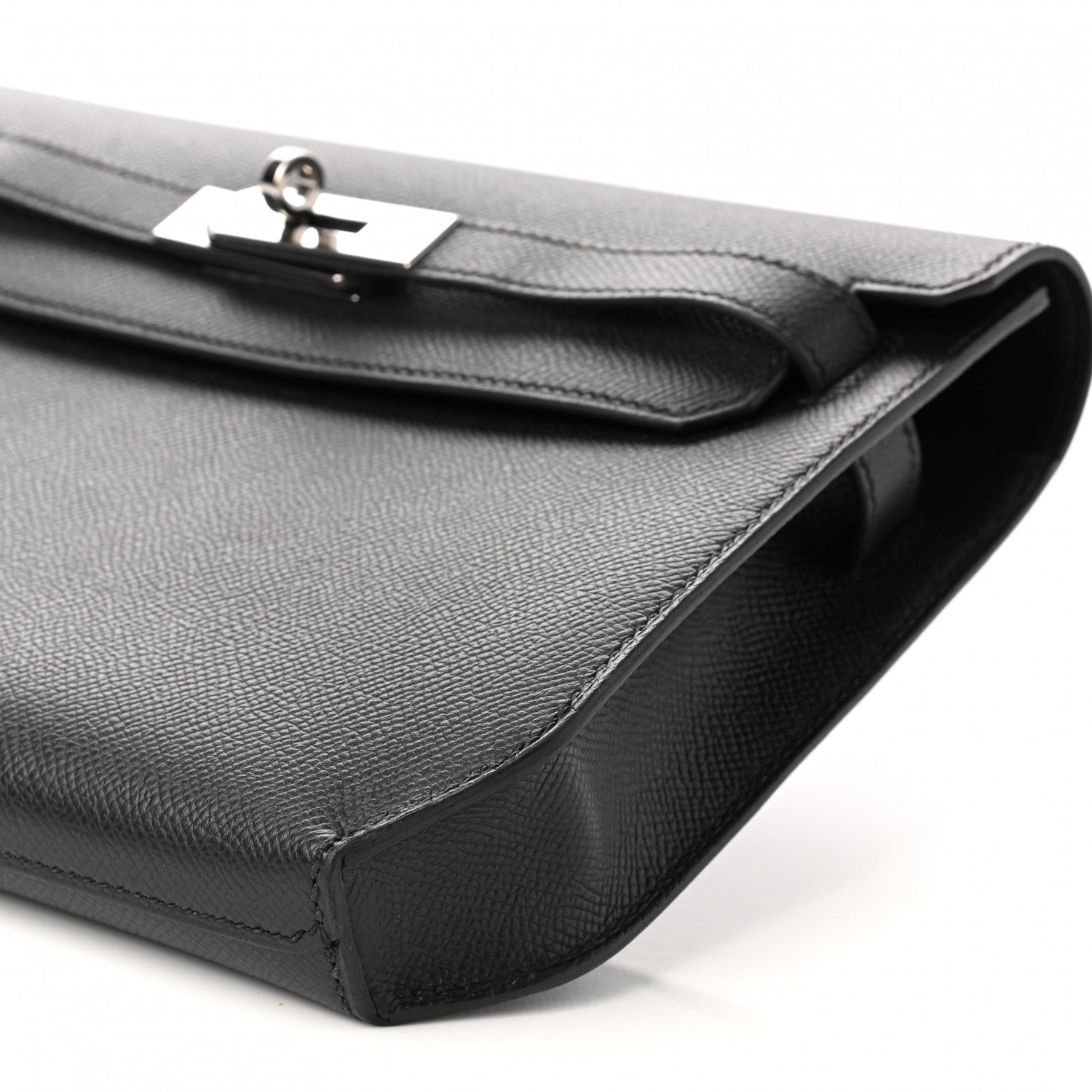Hermes Epsom Kelly Depeches 25 Pouch Black 8 of 8