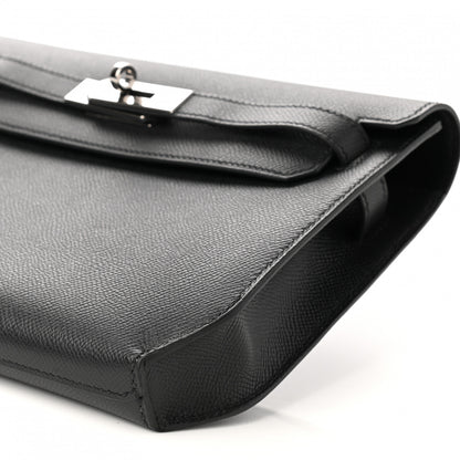 Hermes Epsom Kelly Depeches 25 Pouch Black 8 of 8