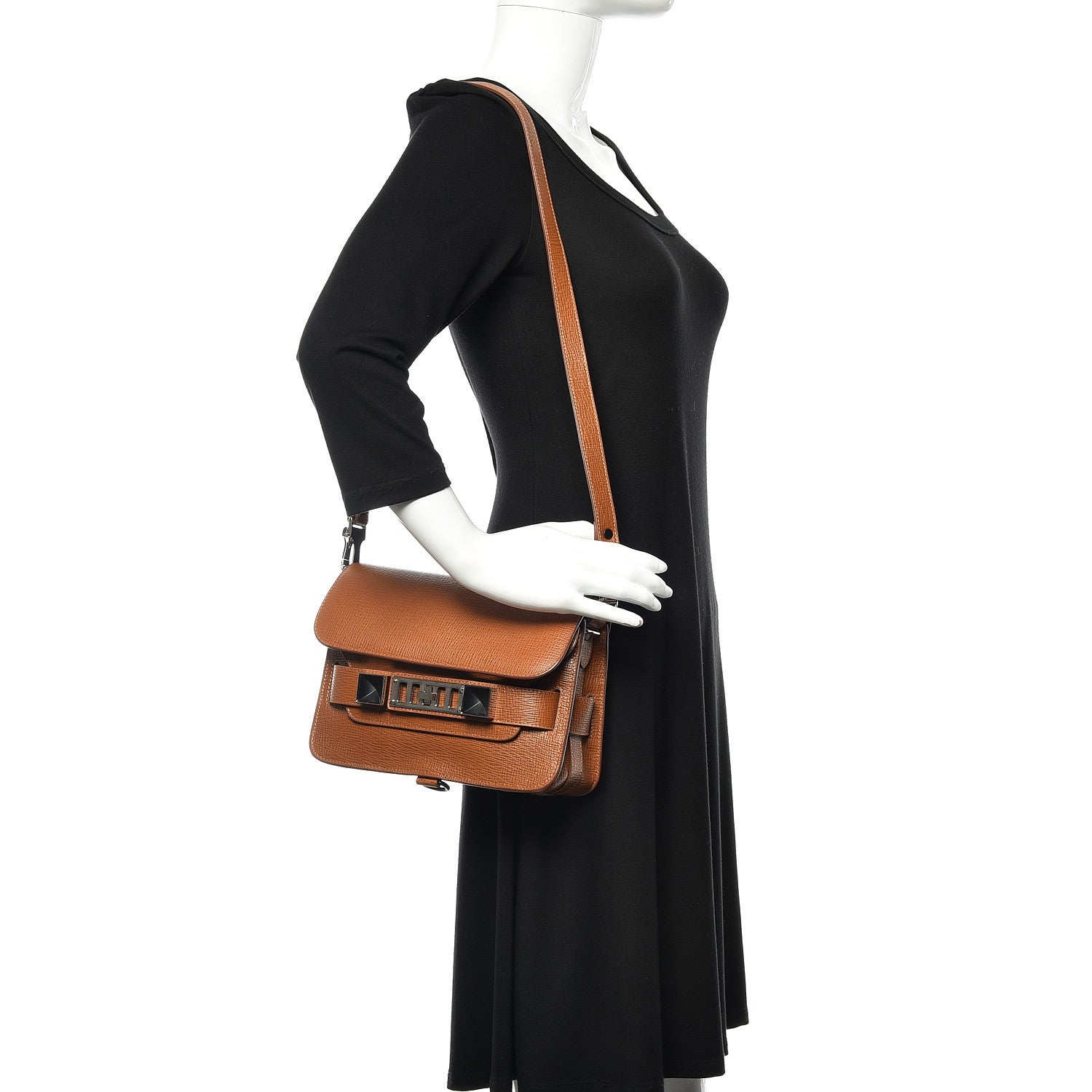 Proenza Schouler Linosa Mini PS11 Classic Shoulder Bag Saddle 2 of 9