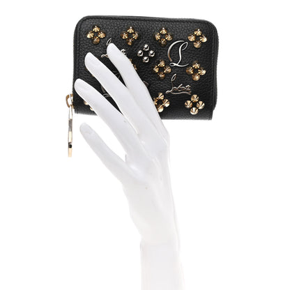 Christian Louboutin Calfskin Loubinthesky Panettone Coin Purse Black 2 of 7