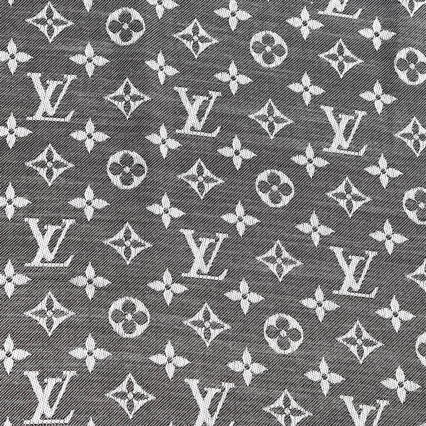 Wool Silk Monogram Denim Shawl