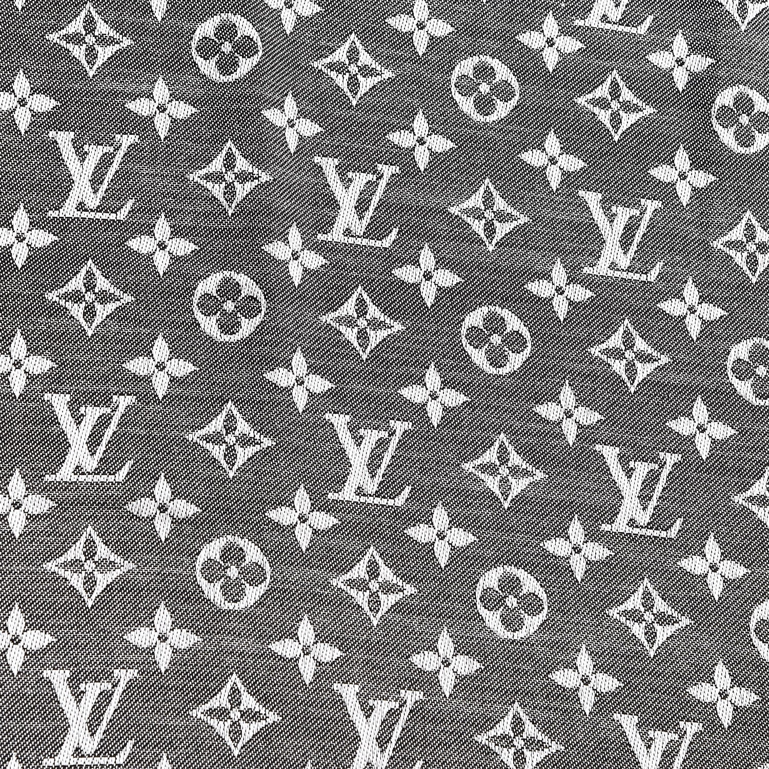 Louis Vuitton Wool Silk Monogram Denim Shawl 4 of 7