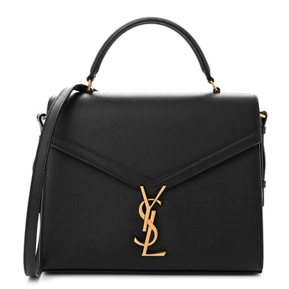 Saint Laurent Grain de Poudre Medium Classic Monogram Cassandra Top Handle Black Rouge Legion 1 of 11