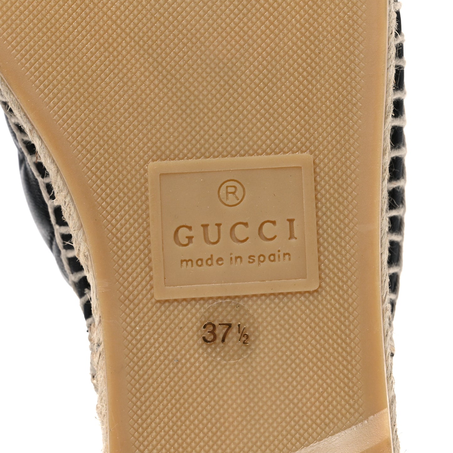 Nappa Matelasse GG Marmont Espadrille Slippers 37.5 Black