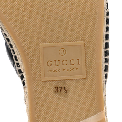 Gucci Nappa Matelasse GG Marmont Espadrille Slippers 37.5 Black 8 of 11