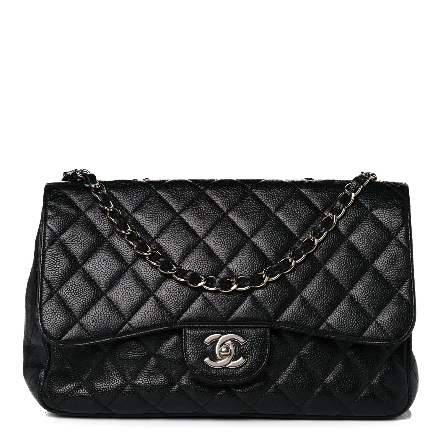 Chanel Caviar Quilted Jumbo Single Flap Black 1 of 19