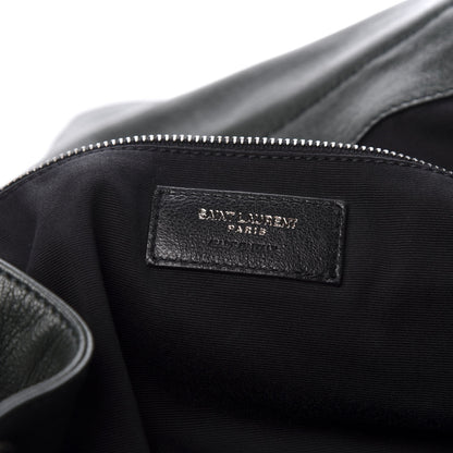 Saint Laurent Vintage Lambskin Chevron Monogram Medium Nolita Dark Green 8 of 10