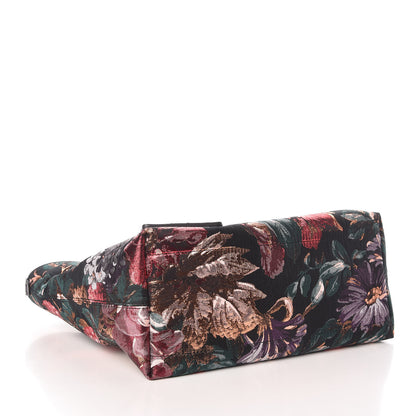 Dolce & Gabbana Jacquard Floral Stampa Iguana Amore Tote Black Multicolor 5 of 9