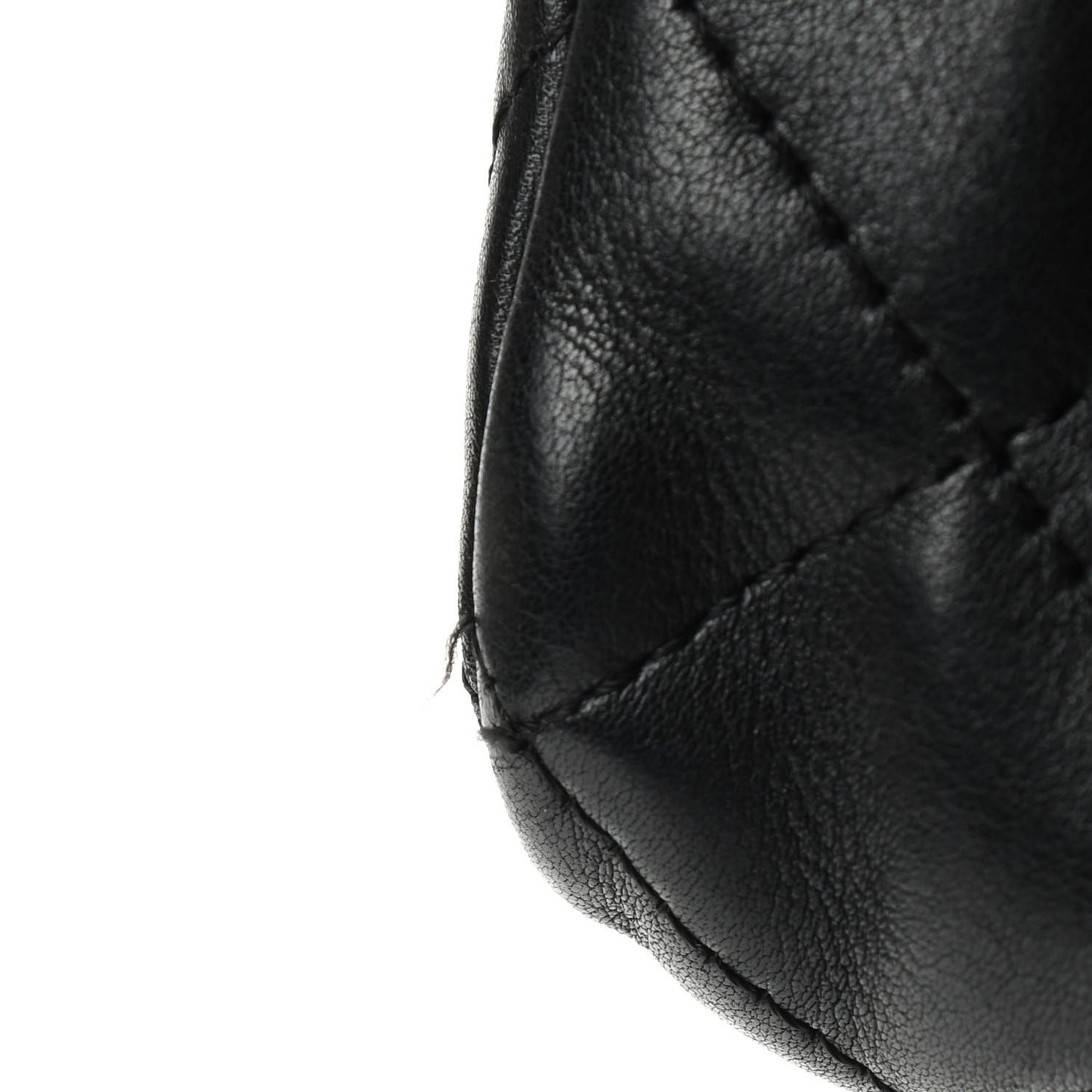 Calfskin Quilted Large Cambon Multipocket Reporter Black White