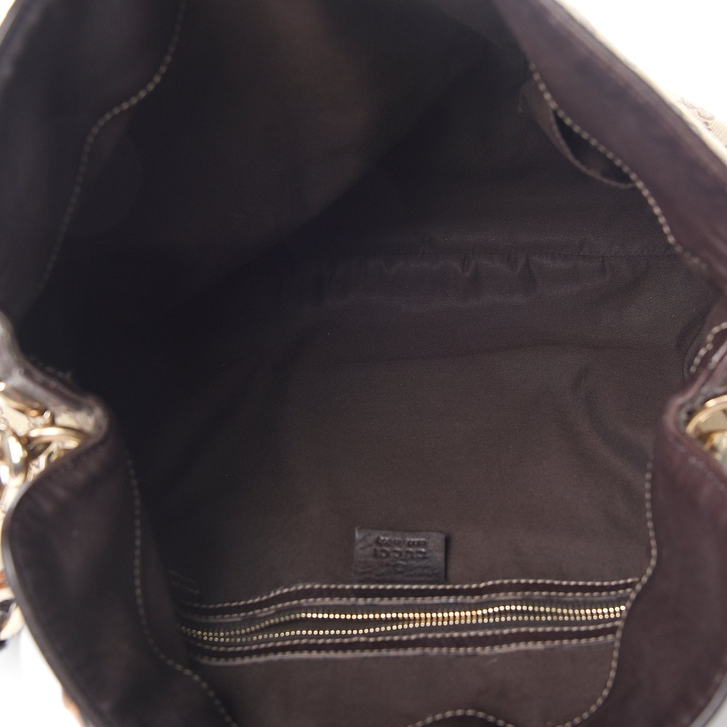 Monogram Medium Peggy Bamboo Top Handle Bag Dark Brown