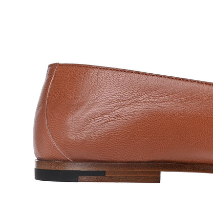 Hermes Goatskin Womens Ancora Moccasin Loafers 39 Rose Bubinga 11 of 13