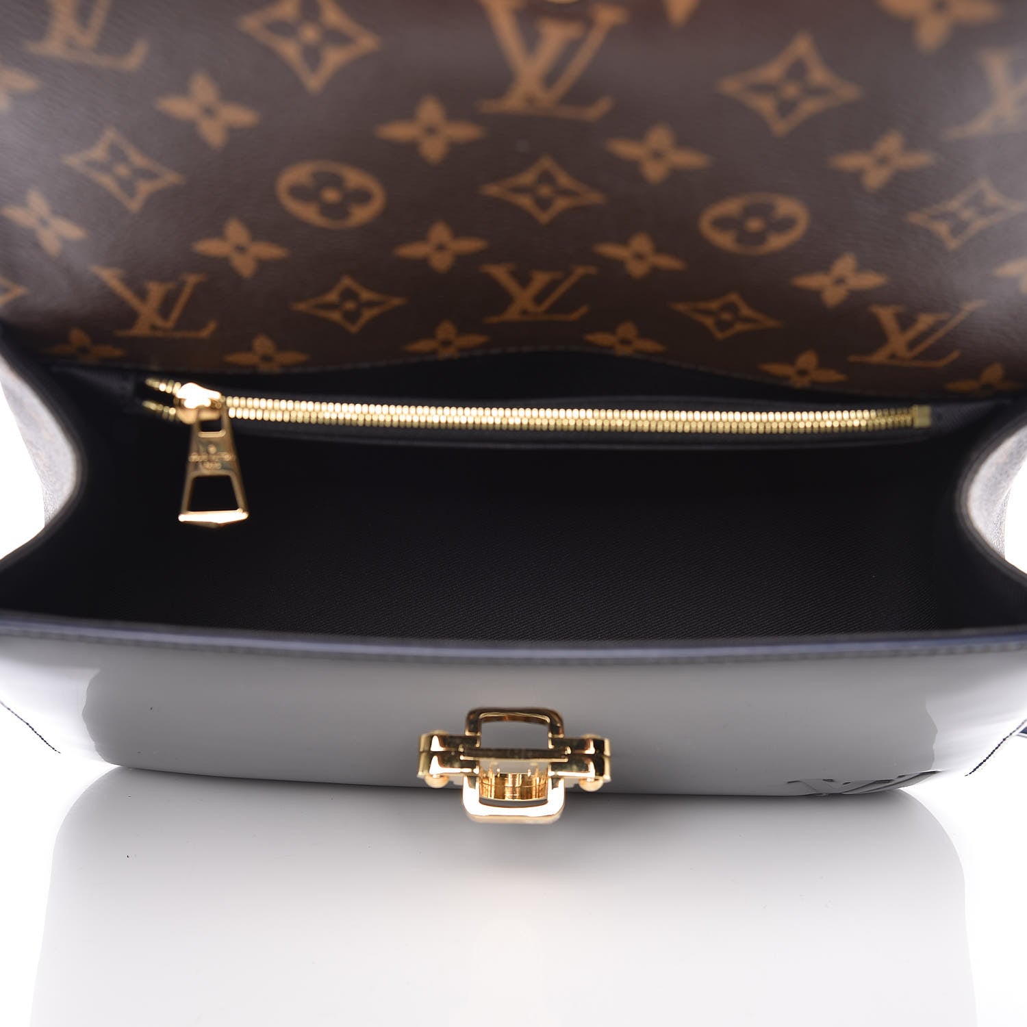 Louis Vuitton Patent Calfskin Monogram Cherrywood PM Black 5 of 7