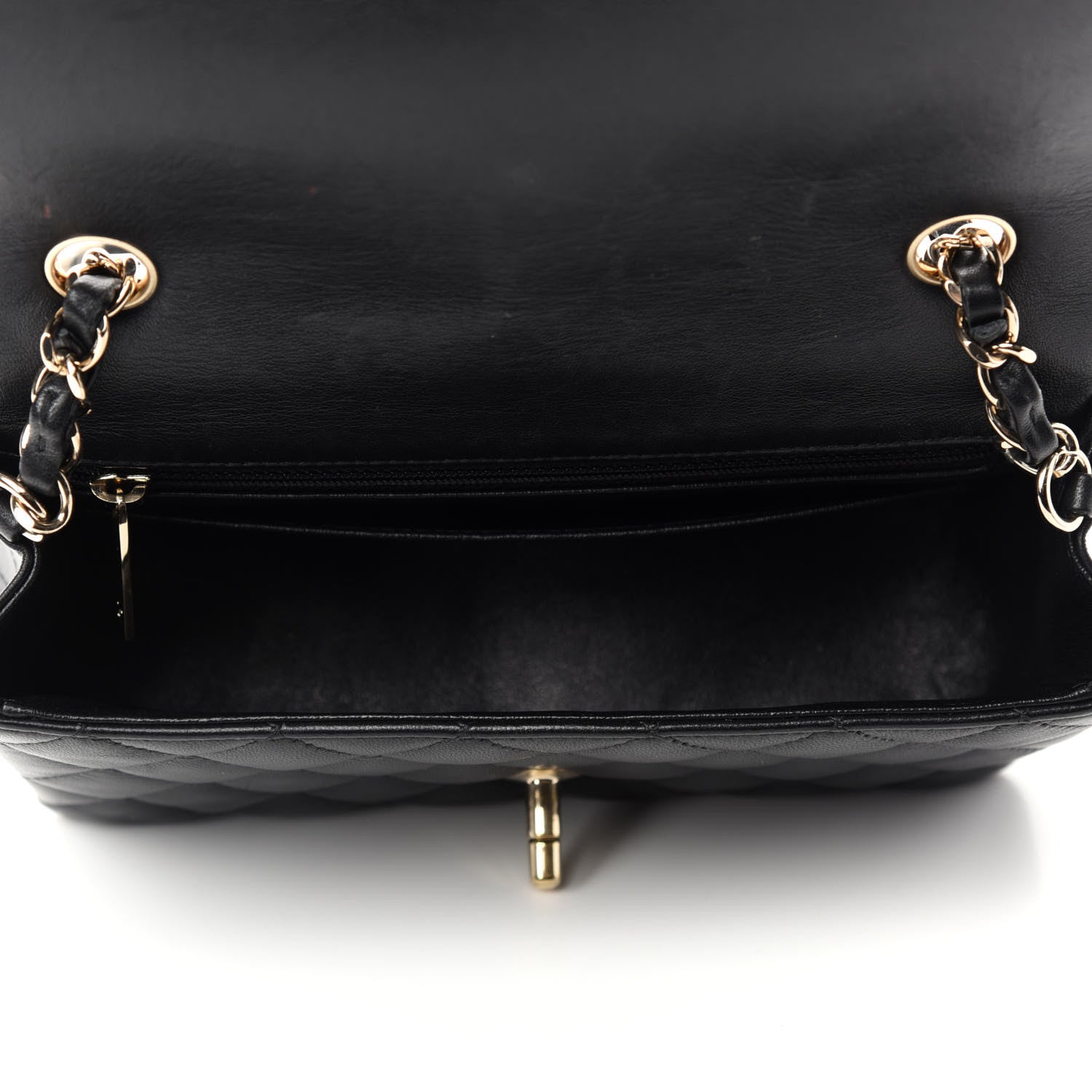 Chanel Lambskin Quilted Mini Rectangular Flap Black 5 of 12
