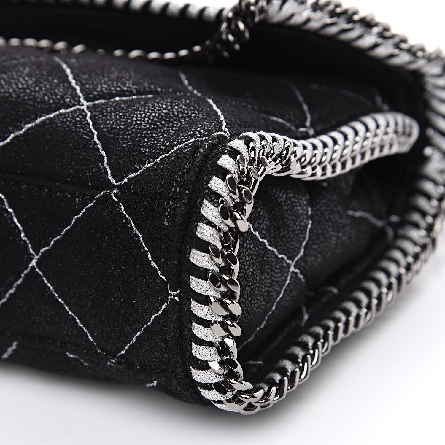 Stella McCartney Shaggy Deer Quilted Mini Falabella Black 7 of 7