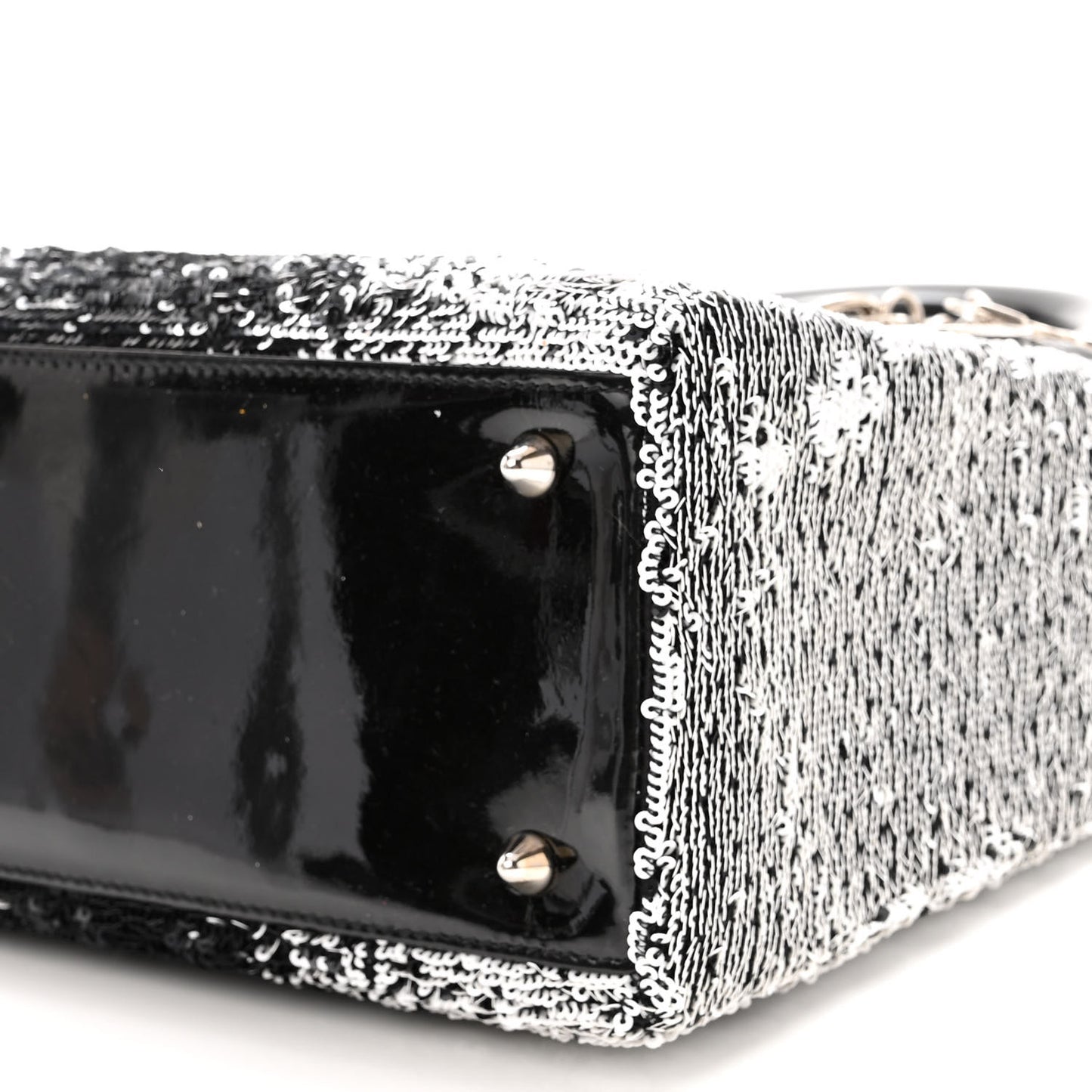 Patent Sequin Medium Lady Dior Black Multicolor