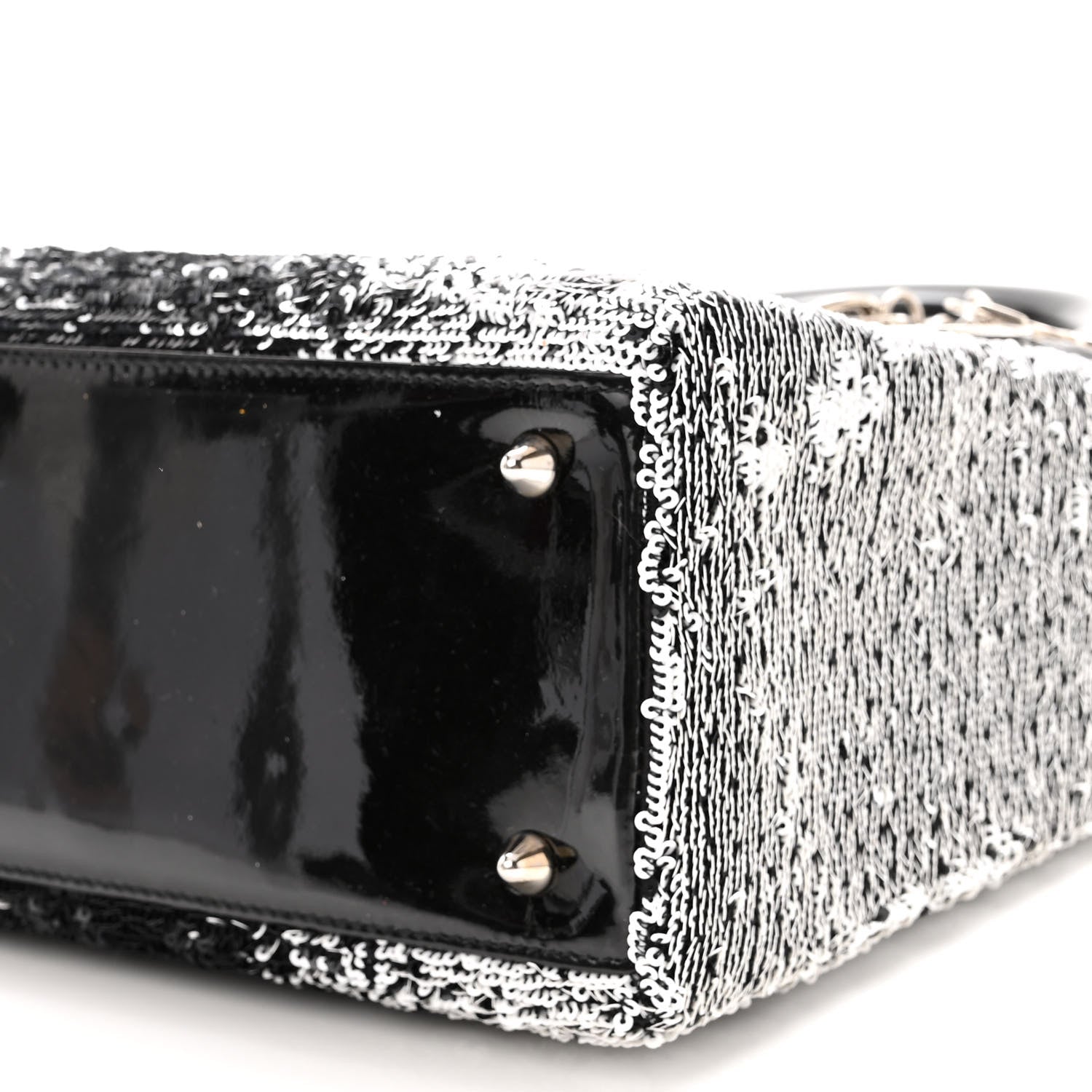 Christian Dior Patent Sequin Medium Lady Dior Black Multicolor 9 of 9