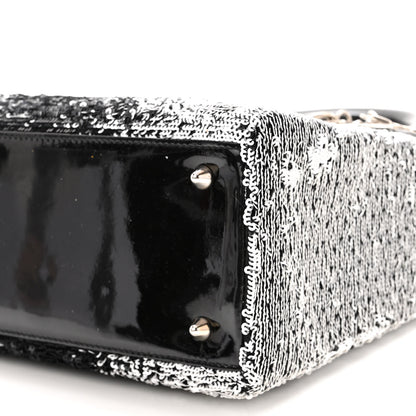 Christian Dior Patent Sequin Medium Lady Dior Black Multicolor 9 of 9