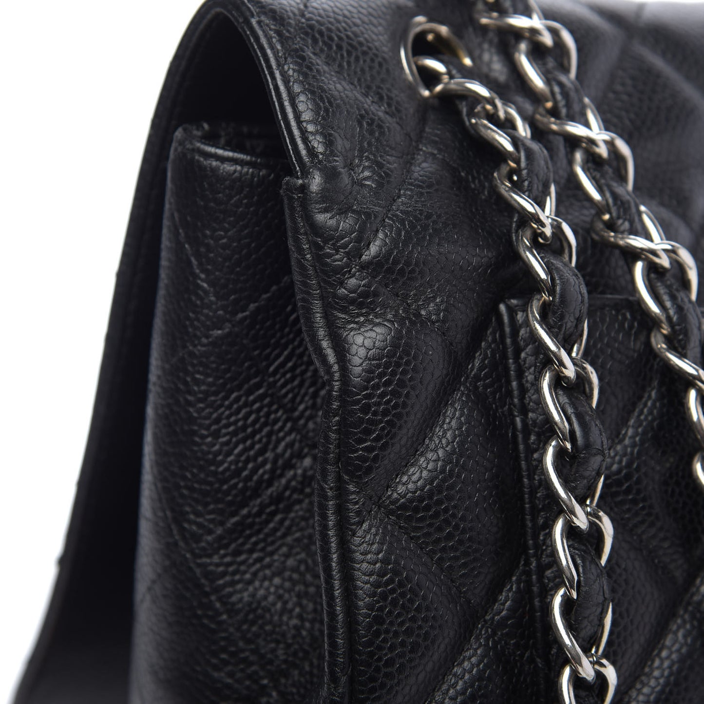 Caviar Quilted Maxi Single Flap Black