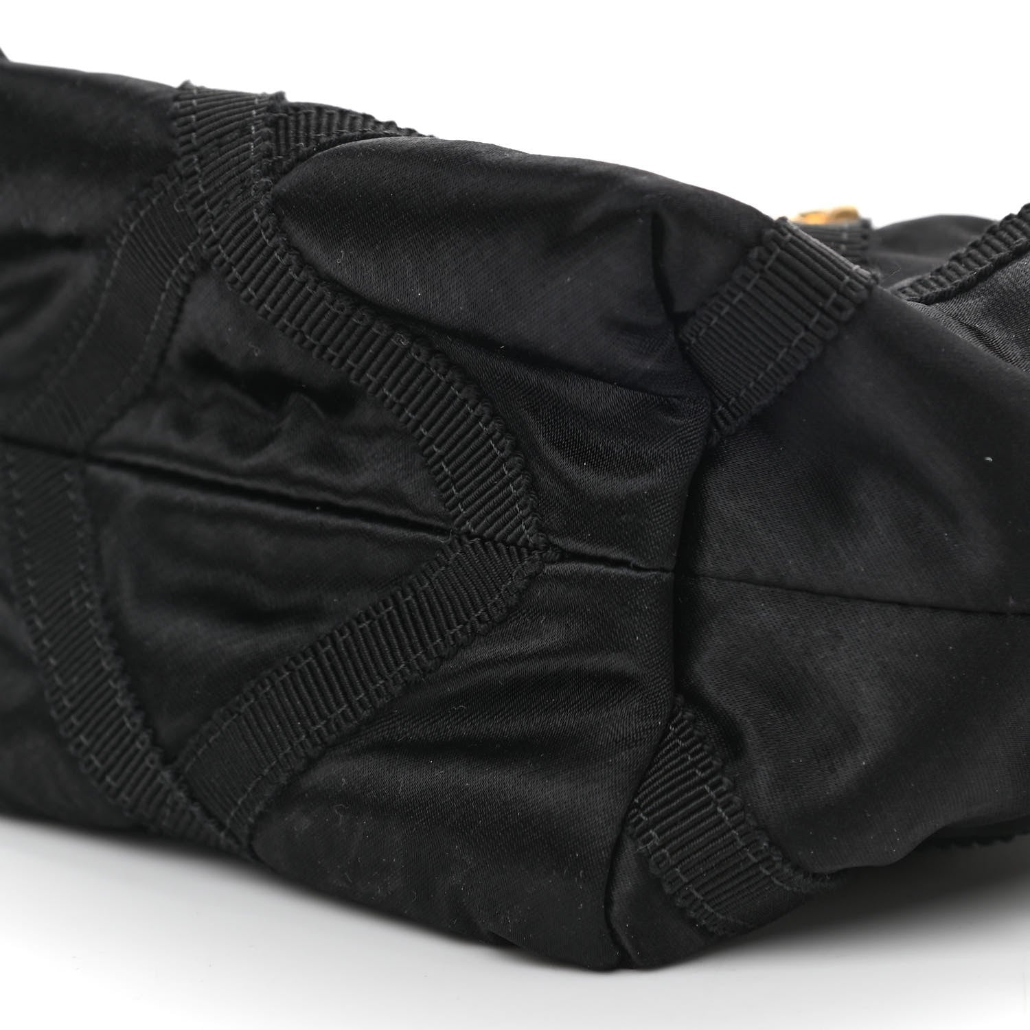 Chanel Nylon Grosgrain Quilted Lifestyle Clutch with Chain Black 10 of 10