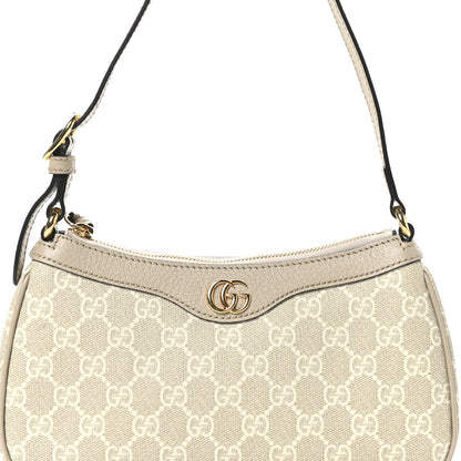 Gucci GG Supreme Monogram Textured Dollar Calfskin Small Ophidia Hobo Beige Mystic White Oatmeal 8 of 10