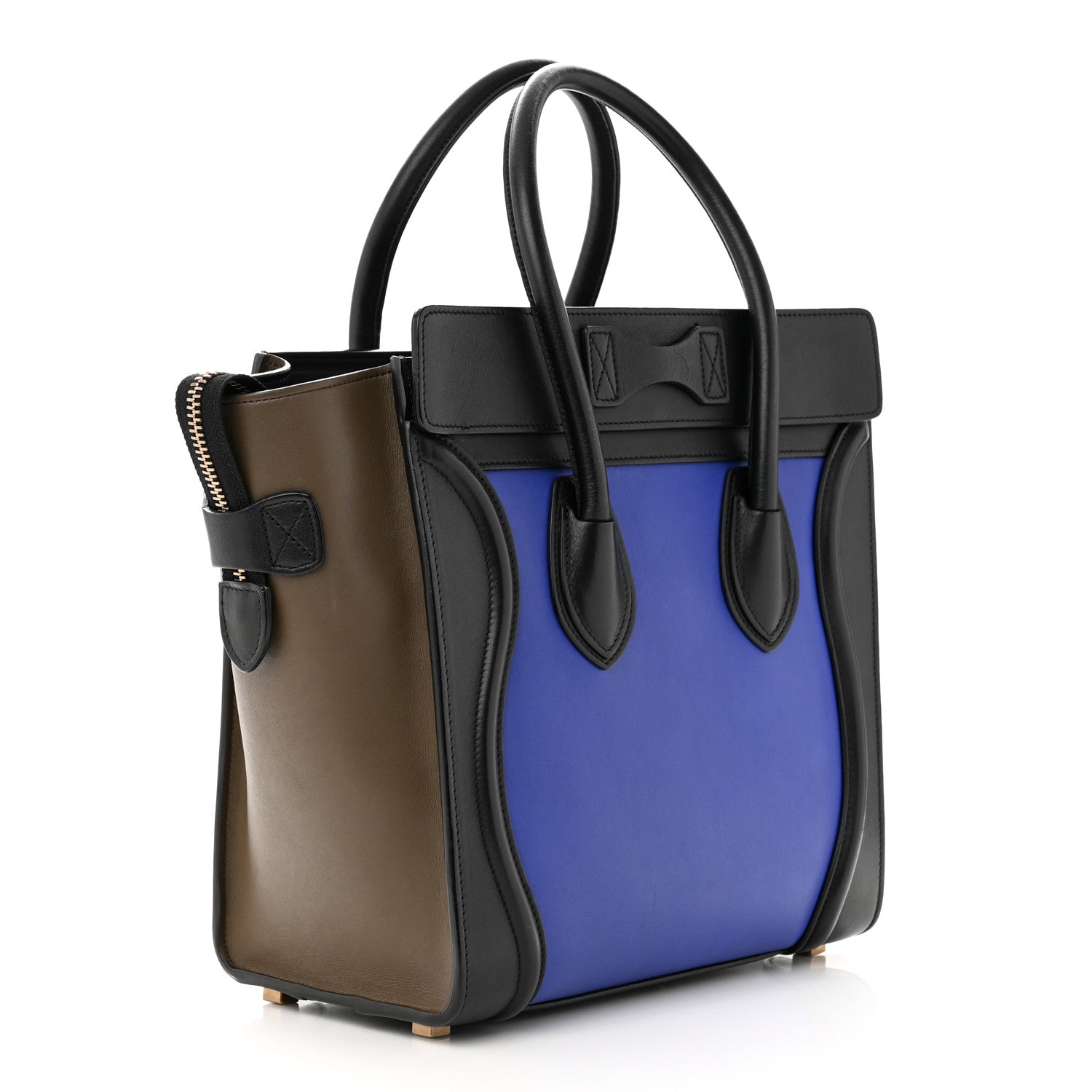 Celine Smooth Calfskin Micro Tri-Color Luggage Cobalt 3 of 10