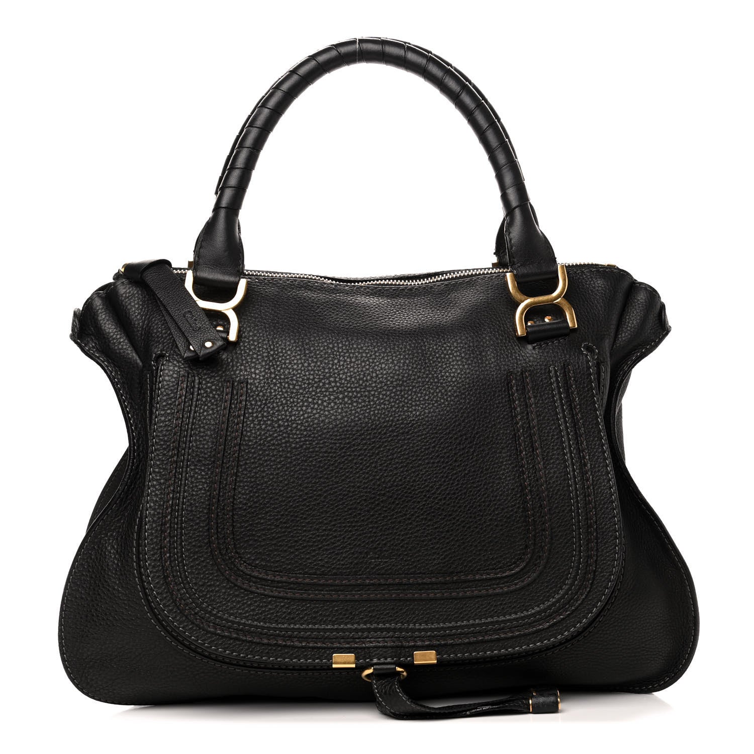 Chloe Calfskin Large Marcie Satchel Black 1 of 5