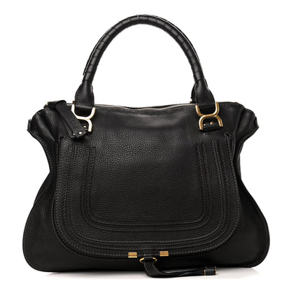 Chloe Calfskin Large Marcie Satchel Black 1 of 5