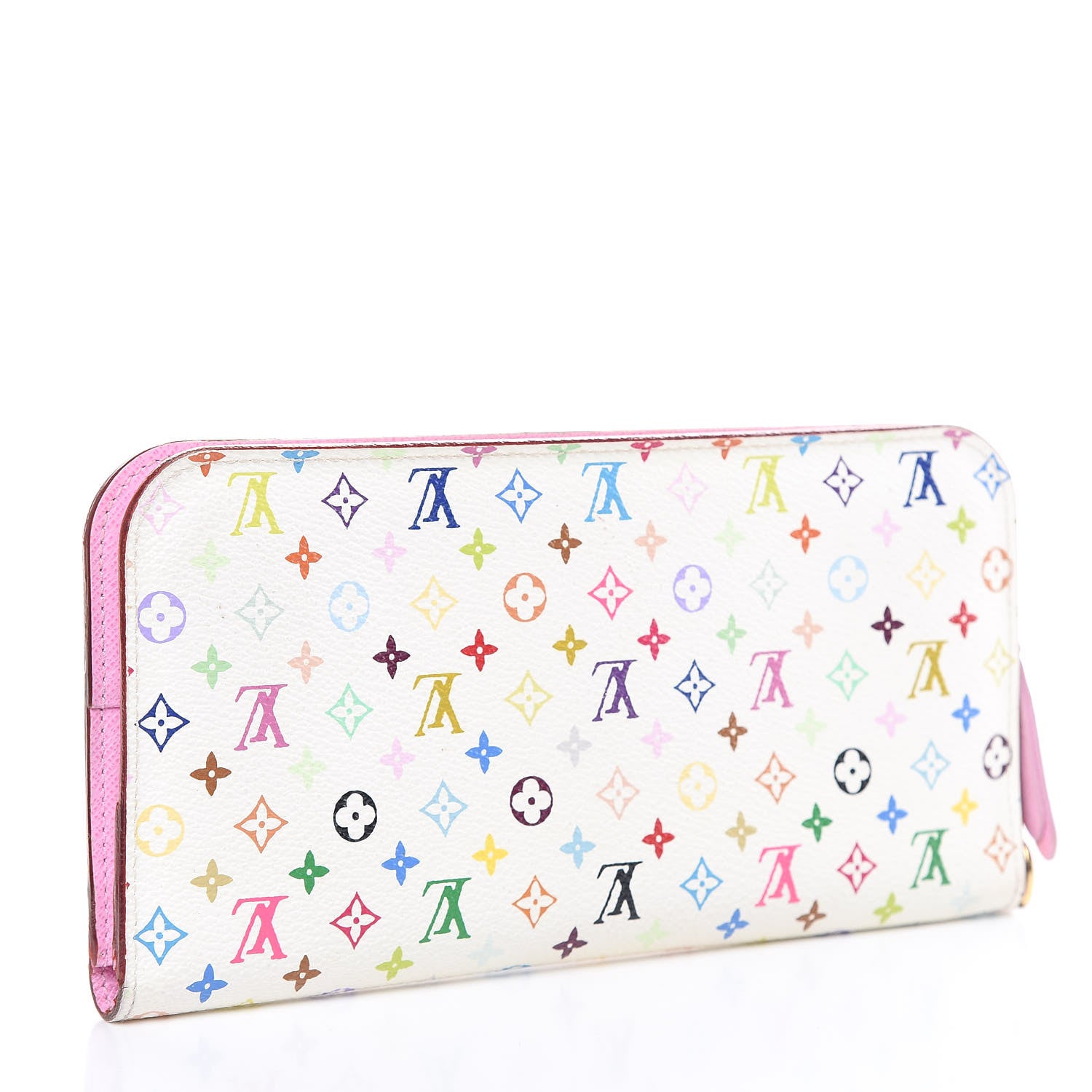 Louis Vuitton Monogram Multicolor Insolite Wallet White Litchi 3 of 11