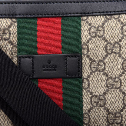 Gucci GG Supreme Monogram Web Messenger Bag Black 10 of 10
