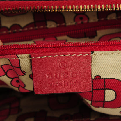 Gucci Guccissima Large D Gold Hobo Red 6 of 7