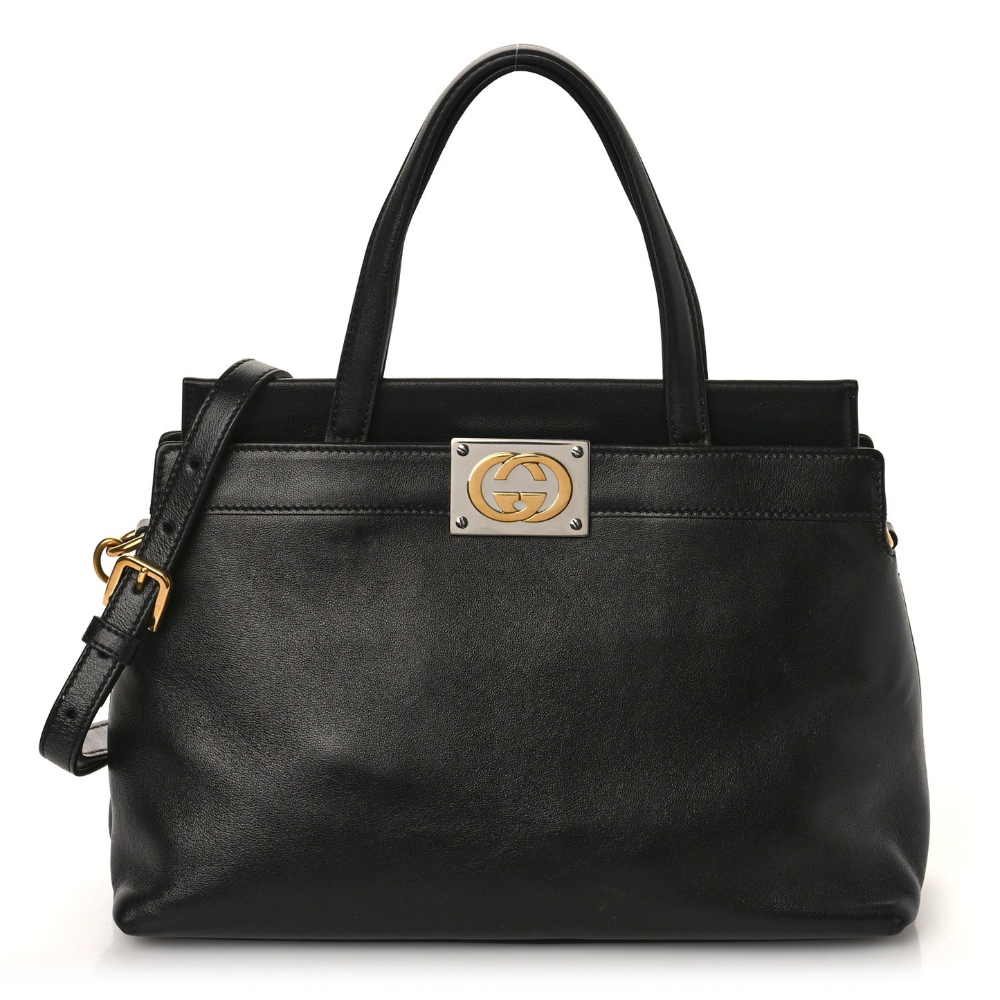 Lambskin Small Linea Matisse Top Handle Bag Black