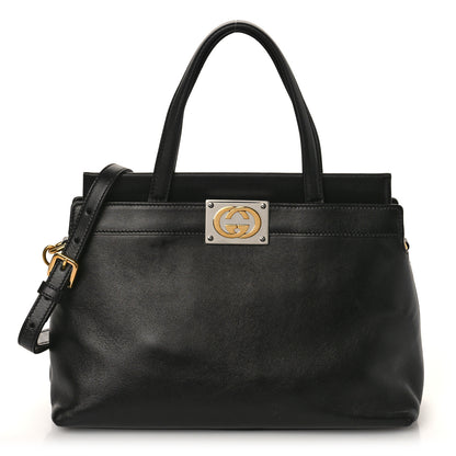 Gucci Lambskin Small Linea Matisse Top Handle Bag Black 1 of 9