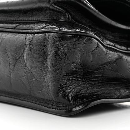 Saint Laurent Crinkled Calfskin Matelasse Monogram Medium Niki Chain Satchel Black 10 of 10