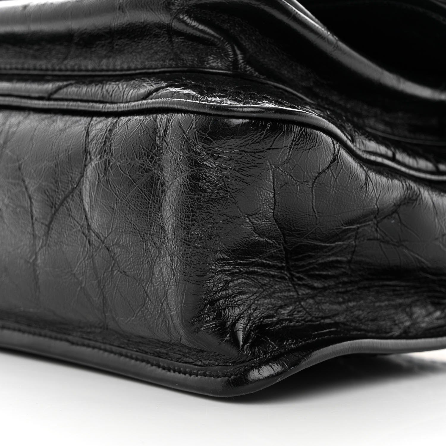 Saint Laurent Crinkled Calfskin Matelasse Monogram Medium Niki Chain Satchel Black 10 of 10