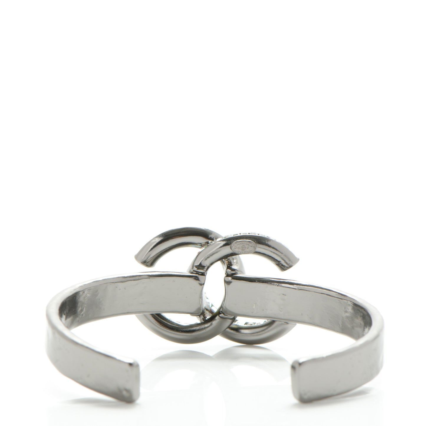 Hammered Ruthenium Baguette Crystal CC Cuff