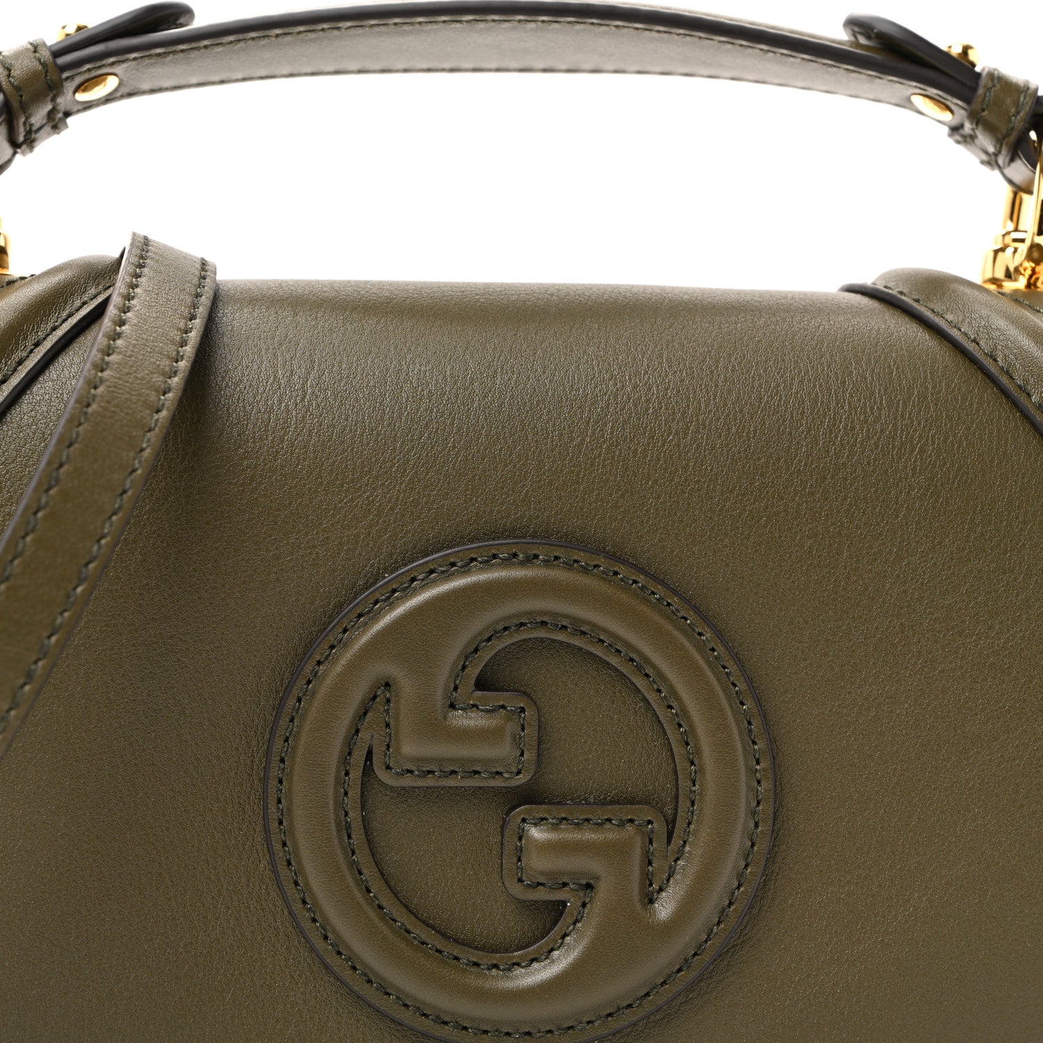 Gucci Roxy Calfskin Medium Blondie Top Handle Bag Forest Green 22 of 28