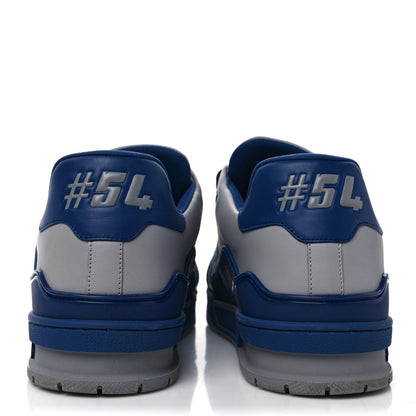 Louis Vuitton Calfskin Epi Mens LV Trainer Sneakers 10.5 Blue 5 of 9