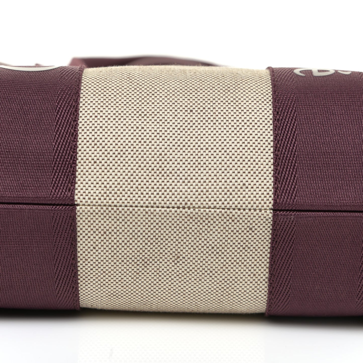Cotton Calfskin Medium Woody Ribbon Tote Burgundy