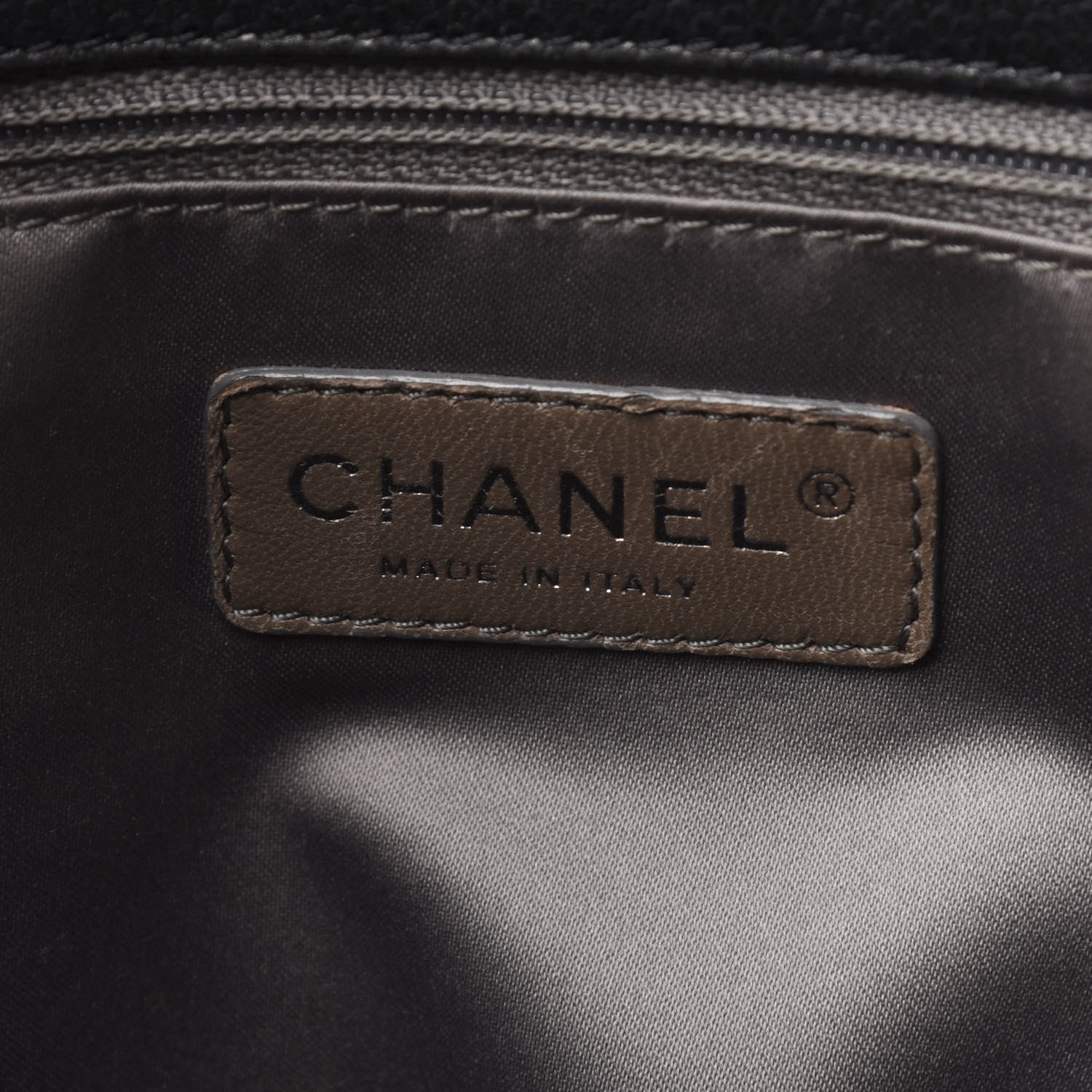 Chanel Caviar Quilted XXL Grand Shopping Tote GST Dark Grey 8 of 10