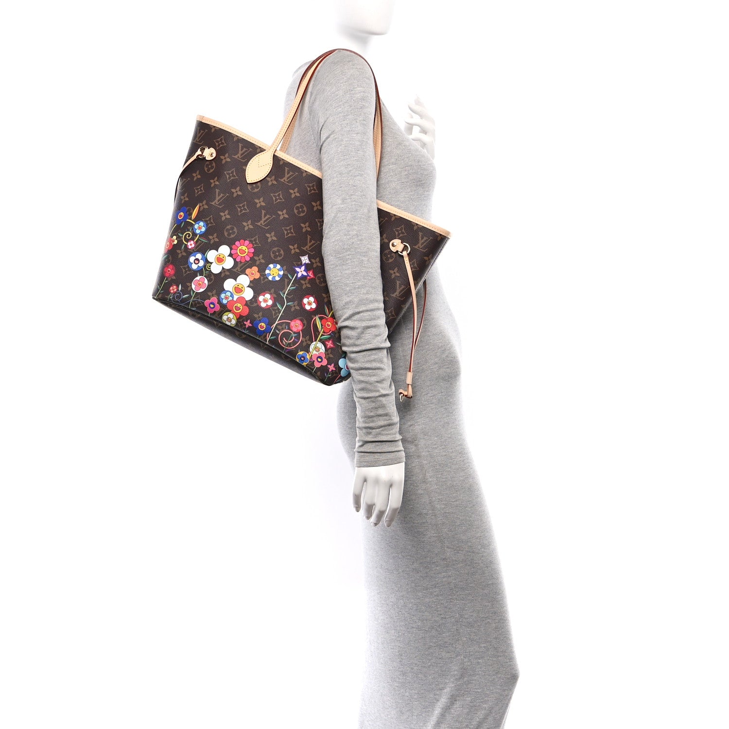 Louis Vuitton LV X TM Monogram Flowers Neverfull MM 2 of 11