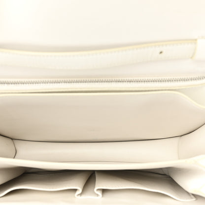 Celine Liege Calfskin Medium Classic Box Flap Bag White White 5 of 10