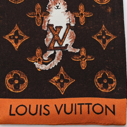 Louis Vuitton Silk Catogram Classic Bandeau Marron 3 of 3
