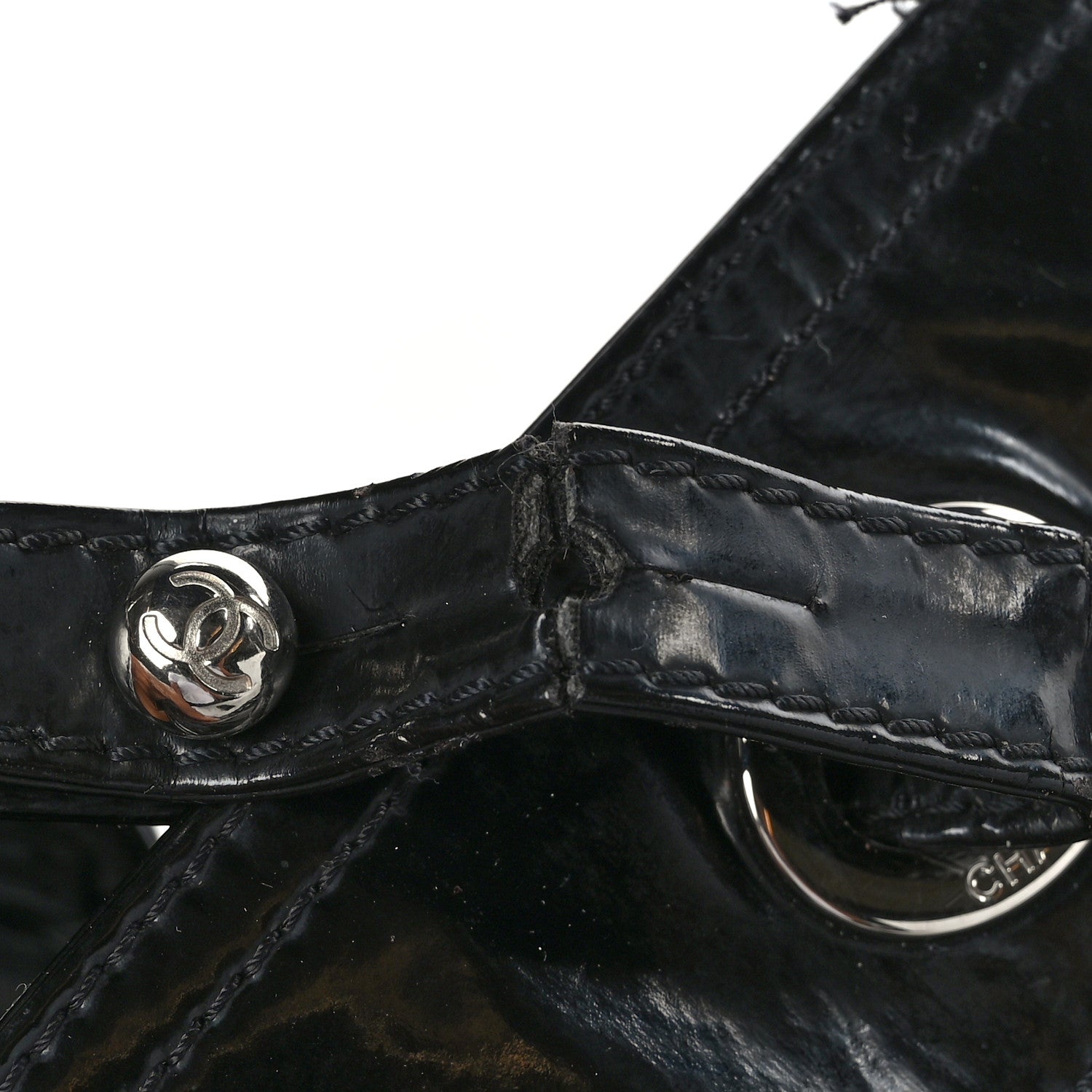 Chanel Vinyl Quilted Large Paris Biarritz Tote Black 8 of 17