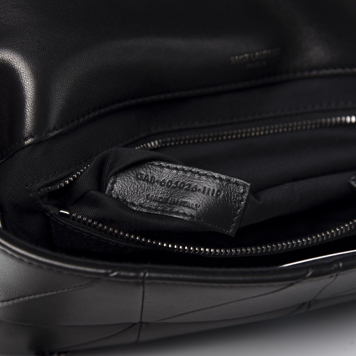 Lambskin Patchwork Micro Stud Monogram Medium Jamie Baguette Black