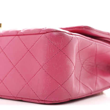 Chanel Lambskin Quilted Medium Double Flap Fuchsia 10 of 11