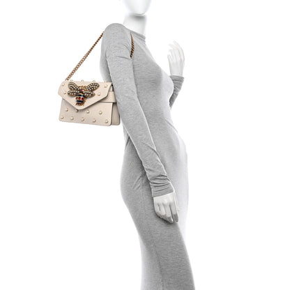Gucci Nappa Pearl Studded Mini Queen Margaret Broadway Shoulder Bag Mystic White 2 of 11