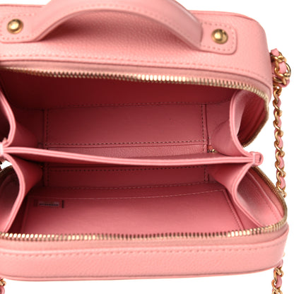 Chanel Caviar Quilted Small CC Filigree Vanity Case Pink 5 of 10
