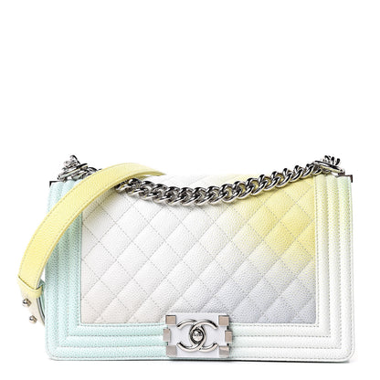 Chanel Caviar Quilted Medium Rainbow Boy Flap Multicolor 1 of 12