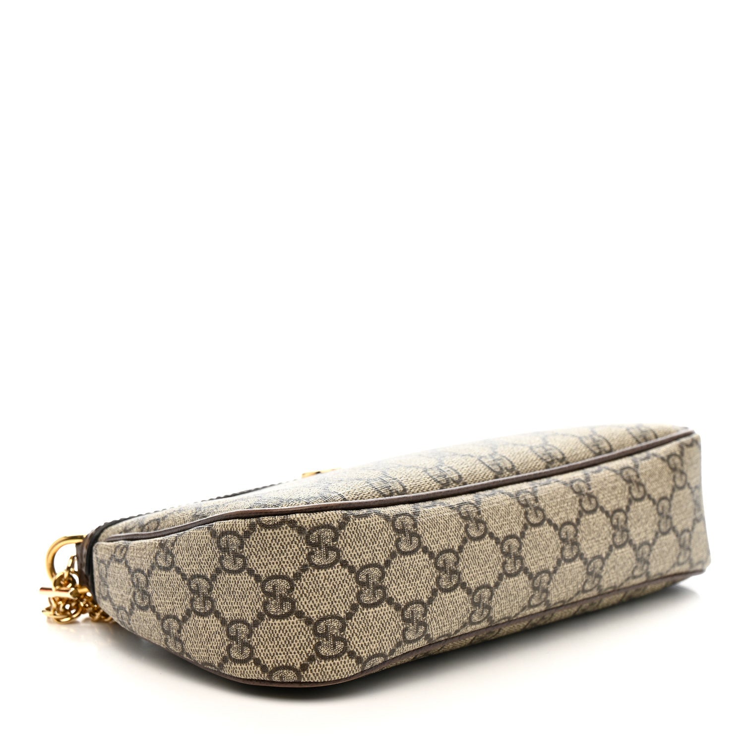 Gucci GG Supreme Monogram Textured Dollar Calfskin Web Small Ophidia GG Handbag Beige Ebony New Acero 4 of 17