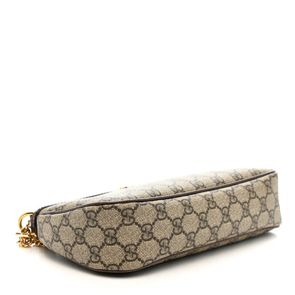 Gucci GG Supreme Monogram Textured Dollar Calfskin Web Small Ophidia GG Handbag Beige Ebony New Acero 4 of 17